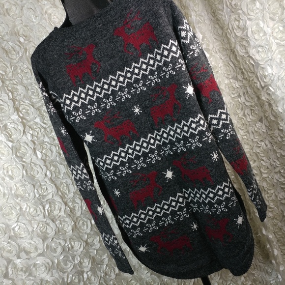 Sine Flow large sweater dress tunic deer winter - Picture 5 of 7